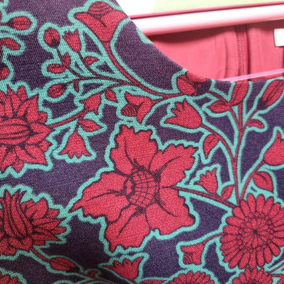 J. Crew Blue and Red Floral Midi Dress - Picture 4 of 4